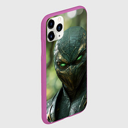 Чехол iPhone 11 Pro матовый Reptile green Mortal kombat, цвет: 3D-фиолетовый — фото 2