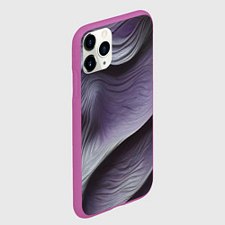 Чехол iPhone 11 Pro матовый Пластилиновые волны, цвет: 3D-фиолетовый — фото 2