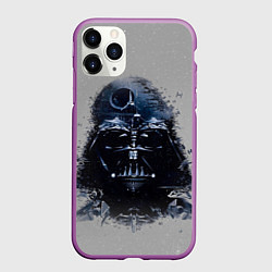 Чехол iPhone 11 Pro матовый Звёздные войны империя вейдера, цвет: 3D-фиолетовый