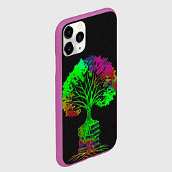 Чехол iPhone 11 Pro матовый Книжное древо, цвет: 3D-фиолетовый — фото 2