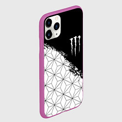 Чехол iPhone 11 Pro матовый Monster energy geometry splash, цвет: 3D-фиолетовый — фото 2