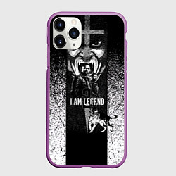 Чехол iPhone 11 Pro матовый Я легенда 2, цвет: 3D-фиолетовый