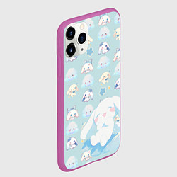 Чехол iPhone 11 Pro матовый Нежные зайки, цвет: 3D-фиолетовый — фото 2