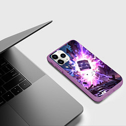 Чехол iPhone 11 Pro матовый Магический куб, цвет: 3D-фиолетовый — фото 2
