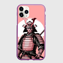 Чехол iPhone 11 Pro матовый Древний самурай, цвет: 3D-фиолетовый