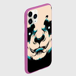 Чехол iPhone 11 Pro матовый Взгляд панды, цвет: 3D-фиолетовый — фото 2