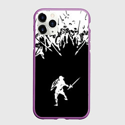 Чехол iPhone 11 Pro матовый И один в поле воин, цвет: 3D-фиолетовый