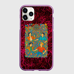 Чехол iPhone 11 Pro матовый Astro в стиле психоделики, цвет: 3D-фиолетовый