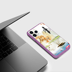 Чехол iPhone 11 Pro матовый China Landscape, цвет: 3D-фиолетовый — фото 2