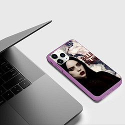Чехол iPhone 11 Pro матовый Билли Айлиш в стиле готики, цвет: 3D-фиолетовый — фото 2