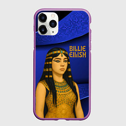 Чехол iPhone 11 Pro матовый Билли Айлиш в образе фараона, цвет: 3D-фиолетовый