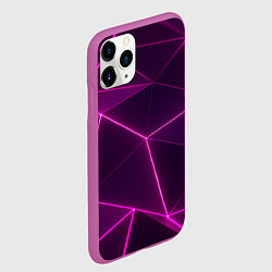 Чехол iPhone 11 Pro матовый Плиты с фиолетовыми гранями, цвет: 3D-фиолетовый — фото 2
