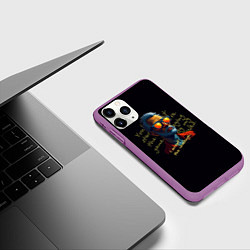 Чехол iPhone 11 Pro матовый Мои правила, цвет: 3D-фиолетовый — фото 2
