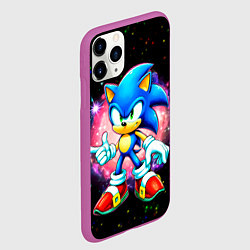 Чехол iPhone 11 Pro матовый Sonic in space, цвет: 3D-фиолетовый — фото 2