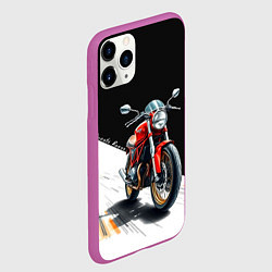 Чехол iPhone 11 Pro матовый Ducati Racer, цвет: 3D-фиолетовый — фото 2