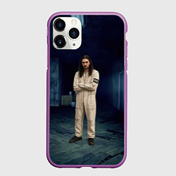 Чехол iPhone 11 Pro матовый Bones - образ психа, цвет: 3D-фиолетовый