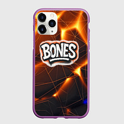 Чехол iPhone 11 Pro матовый Bones лого в уличном стиле, цвет: 3D-фиолетовый