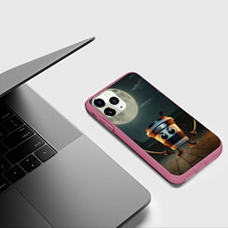 Чехол iPhone 11 Pro матовый Капучино Ассассино мем, цвет: 3D-малиновый — фото 2