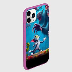 Чехол iPhone 11 Pro матовый Кошмарный сон Тома - нейроарт фантазия, цвет: 3D-фиолетовый — фото 2