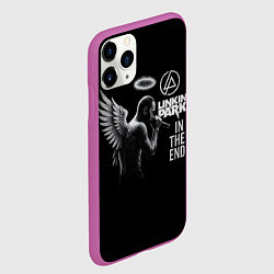 Чехол iPhone 11 Pro матовый Честер Беннингтон ангел- In the end, цвет: 3D-фиолетовый — фото 2