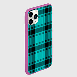 Чехол iPhone 11 Pro матовый Checkered blue, цвет: 3D-фиолетовый — фото 2