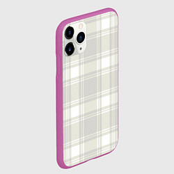 Чехол iPhone 11 Pro матовый Checked white completely, цвет: 3D-фиолетовый — фото 2