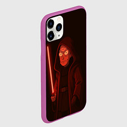 Чехол iPhone 11 Pro матовый Рик - владыка ситх, цвет: 3D-фиолетовый — фото 2