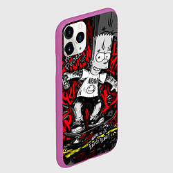 Чехол iPhone 11 Pro матовый Татуированный барт, цвет: 3D-фиолетовый — фото 2