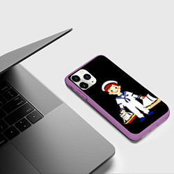 Чехол iPhone 11 Pro матовый Маленький морячок, цвет: 3D-фиолетовый — фото 2