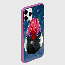 Чехол iPhone 11 Pro матовый Anime XX Zero Two Kid, цвет: 3D-фиолетовый — фото 2