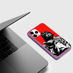 Чехол iPhone 11 Pro матовый Star wars - Darth Wader, цвет: 3D-фиолетовый — фото 2