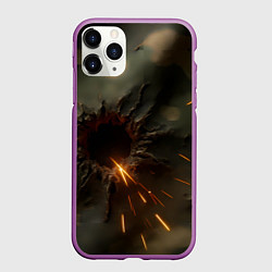Чехол iPhone 11 Pro матовый Следы от пуль на камуфляже