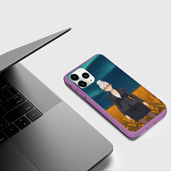 Чехол iPhone 11 Pro матовый Сэйко Аясэ Дандадан, цвет: 3D-фиолетовый — фото 2
