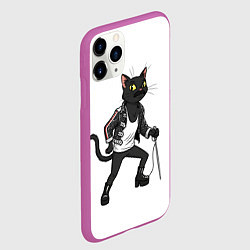Чехол iPhone 11 Pro матовый Кот - Фредди Меркьюри, цвет: 3D-фиолетовый — фото 2