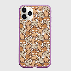 Чехол iPhone 11 Pro матовый Какашки, цвет: 3D-фиолетовый