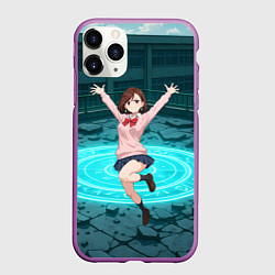 Чехол iPhone 11 Pro матовый Радостная Сиратори Айра в прыжке, цвет: 3D-фиолетовый