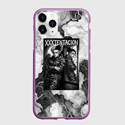 Чехол iPhone 11 Pro матовый XXXTentacion облокотился об зеркало, цвет: 3D-фиолетовый