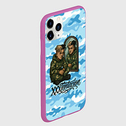 Чехол iPhone 11 Pro матовый XXXTentacion сидит рядом с зеркалом, цвет: 3D-фиолетовый — фото 2
