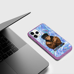 Чехол iPhone 11 Pro матовый XXXTentacion - скрещенные руки, цвет: 3D-фиолетовый — фото 2
