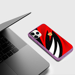 Чехол iPhone 11 Pro матовый Россия - красный спорт, цвет: 3D-фиолетовый — фото 2