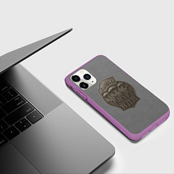 Чехол iPhone 11 Pro матовый Гвардия ВДВ стиль медали, цвет: 3D-фиолетовый — фото 2