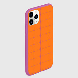 Чехол iPhone 11 Pro матовый Color orange stripe, цвет: 3D-фиолетовый — фото 2