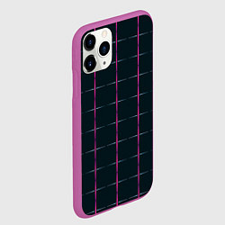 Чехол iPhone 11 Pro матовый Color black stripes, цвет: 3D-фиолетовый — фото 2