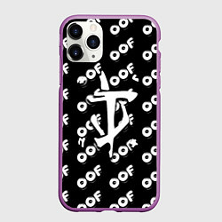 Чехол iPhone 11 Pro матовый Doom off black, цвет: 3D-фиолетовый