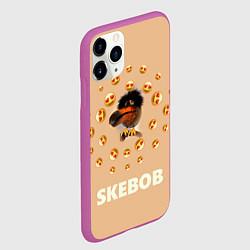Чехол iPhone 11 Pro матовый Мем скебоб и смайлики, цвет: 3D-фиолетовый — фото 2