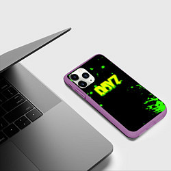 Чехол iPhone 11 Pro матовый Dayz кислотное краски логотип, цвет: 3D-фиолетовый — фото 2