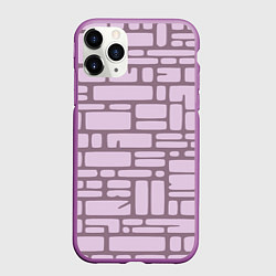 Чехол iPhone 11 Pro матовый Кирпичная кладка, цвет: 3D-фиолетовый