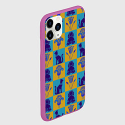 Чехол iPhone 11 Pro матовый Символы Египта, цвет: 3D-фиолетовый — фото 2