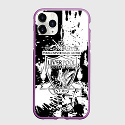 Чехол iPhone 11 Pro матовый Liverpool краски текстура, цвет: 3D-фиолетовый