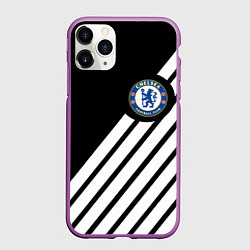 Чехол iPhone 11 Pro матовый Chelsea geometry sport, цвет: 3D-фиолетовый